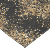 Elegantes Black and Gold Confetti Glitzer Party Tischdecke (Schrägansicht)