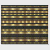 Elegantes Black and Gold Geschenkpapier (Flach)