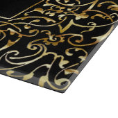 Elegantes Black and Gold Hebrew Geschenk Shabbat C Schneidebrett (Ecke)