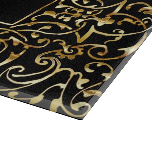 Elegantes Black and Gold Hebrew Geschenk Shabbat C Schneidebrett (Ecke)