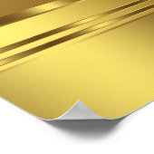 Elegantes Black and Gold Masquerade Party Banner Poster (Ecke)