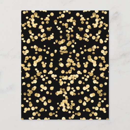 Elegantes Black and Gold Script Retirement Party (Rückseite)