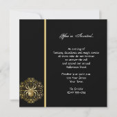 Elegantes Black and Gold Spider Halloween-Party Einladung (Vorderseite)