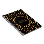 Elegantes Black and Gold-Wedding-Journal Notizblock (Rechte Seite)