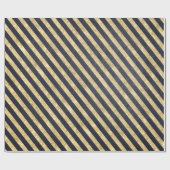 Elegantes Black and Gold Wrapping Paper Geschenkpapier (Flach)