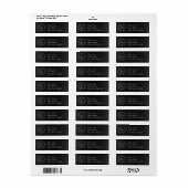 Elegantes Black and Silver Address Label (Vorne)