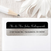 Elegantes Black and Silver Tone Rücksendeadresse-L (Insitu)