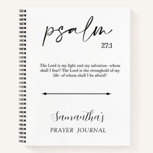 Elegantes "Black and White Bible Verse Prayer Jour Notizblock
