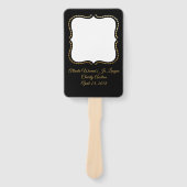 Elegantes Black Auction Paddel Fächer (Vorderseite)