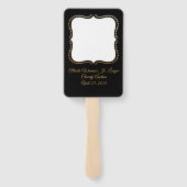 Elegantes Black Auction Paddel Fächer (Rückseite)