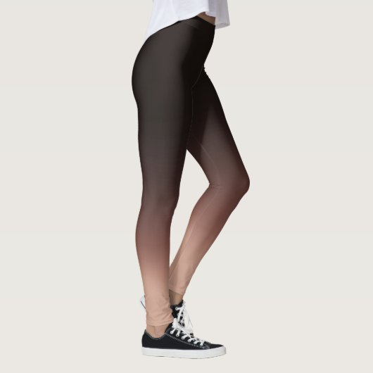 Elegantes Black & Beige Ombre Leggings (Rechts)