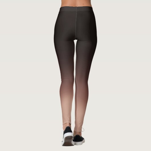 Elegantes Black & Beige Ombre Leggings (Rückseite)