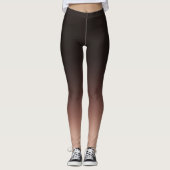 Elegantes Black & Beige Ombre Leggings (Vorderseite)