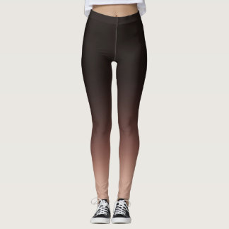 Elegantes Black & Beige Ombre Leggings