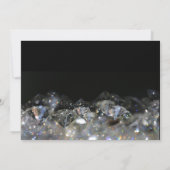 Elegantes Black Boho Floral Gown Brautparty Einladung (Rückseite)