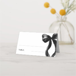 Elegantes Black Bow-Brautparty Platzkarte