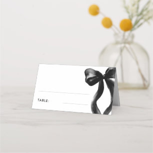 Elegantes Black Bow-Brautparty Platzkarte