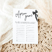 Elegantes Black Bow Brautparty Schürze Game Einladung