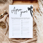 Elegantes Black Bow Brautparty Schürze Game Einladung