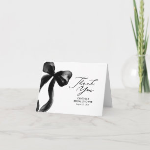 Elegantes Black Bow Brautparty Vielen Dank Dankeskarte