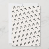 Elegantes Black Bow Christmas Party Save The Date (Rückseite)