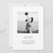 Elegantes Black Bow-Foto Save The Date (Rückseite)