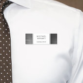 Elegantes Black Brushed Metallic Business Namensschild