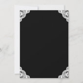 Elegantes Black Cake & Lace Brautparty Tea Party Einladung (Rückseite)