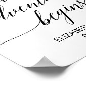 Elegantes Black Calligraphy Adventure beginnt zu s Poster (Ecke)
