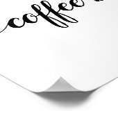 Elegantes Black Calligraphy Coffee Bar Sign Poster (Ecke)