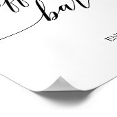 Elegantes Black Calligraphy Coffee Bar Sign Poster (Ecke)