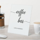 Elegantes Black Calligraphy Coffee Bar Sockelschild (In SItu)