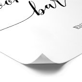 Elegantes Black Calligraphy Cookie Bar Sign Poster (Ecke)