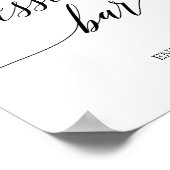 Elegantes Black Calligraphy Dessert Bar Sign Poster (Ecke)