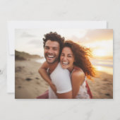 Elegantes Black Calligraphy Foto Die Hochzeit Save The Date (Rückseite)