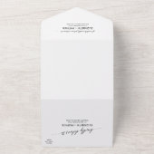 Elegantes Black Calligraphy Foto Wedding All In One Einladung (Außenbereich)