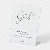 Elegantes Black Calligraphy Gents Badezimmer-Zeich Sockelschild (Vorderseite)