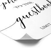 Elegantes Black Calligraphy Memorable Foto Signatu Poster (Ecke)