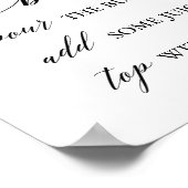 Elegantes Black Calligraphy Mimosa Bar Sign Poster (Ecke)