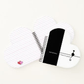 Elegantes Black Cat Illustration Art Notebook Notizblock (Innenseite)