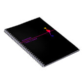 Elegantes Black Cat Illustration Art Notebook Notizblock (Rechte Seite)