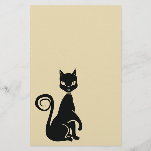 Elegantes Black Cat Scrabook Briefpapier (Vorderseite)
