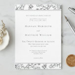 Elegantes Black Chinoiserie Bird Wappen Hochzeit Einladung<br><div class="desc">Genießen Sie Ihren besonderen Tag mit unserer Vintagen Barockhochzeit, einem Meisterwerk zeitloser Eleganz. Dieses elegante Design besticht durch eine zarte französische, schwarze Chinoiserie mit delikaten Line Art Blume und einem Vogel auf einem unberührten, weißen Hintergrund. Seine Einfachheit unterstreicht seine raffinierten Details und schafft ein Design, das so anmutig ist wie...</div>