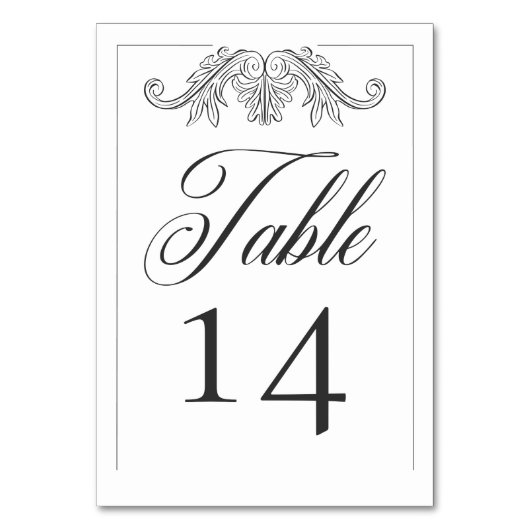 Elegantes Black Chinoiserie Bird Wappen Hochzeit Tischnummer (Rückseite)