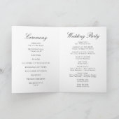 Elegantes Black Chinoiserie Monogram Wappen Weddin Programm (Innenseite)