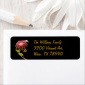 Elegantes Black Christmas Address Label (Insitu)