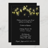 Elegantes Black Christmas Design Party Einladung (Vorne/Hinten)