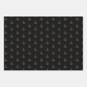 Elegantes Black Copper Frohe Weihnachtsgeschenk Geschenkpapier Set (Vorderseite 2)