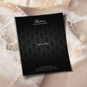 Elegantes Black Damask Fair & Beauty Salon Flyer
