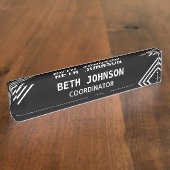 Elegantes Black Desk Name Plate Namensplakette (Seite)